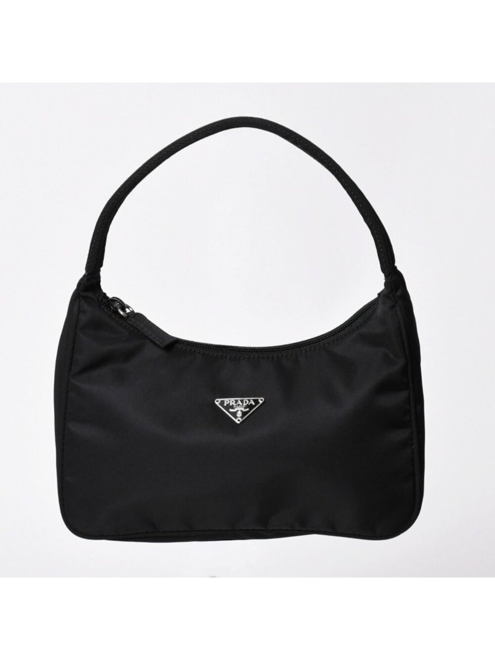 Prada Hobo Handbag Nylon Black